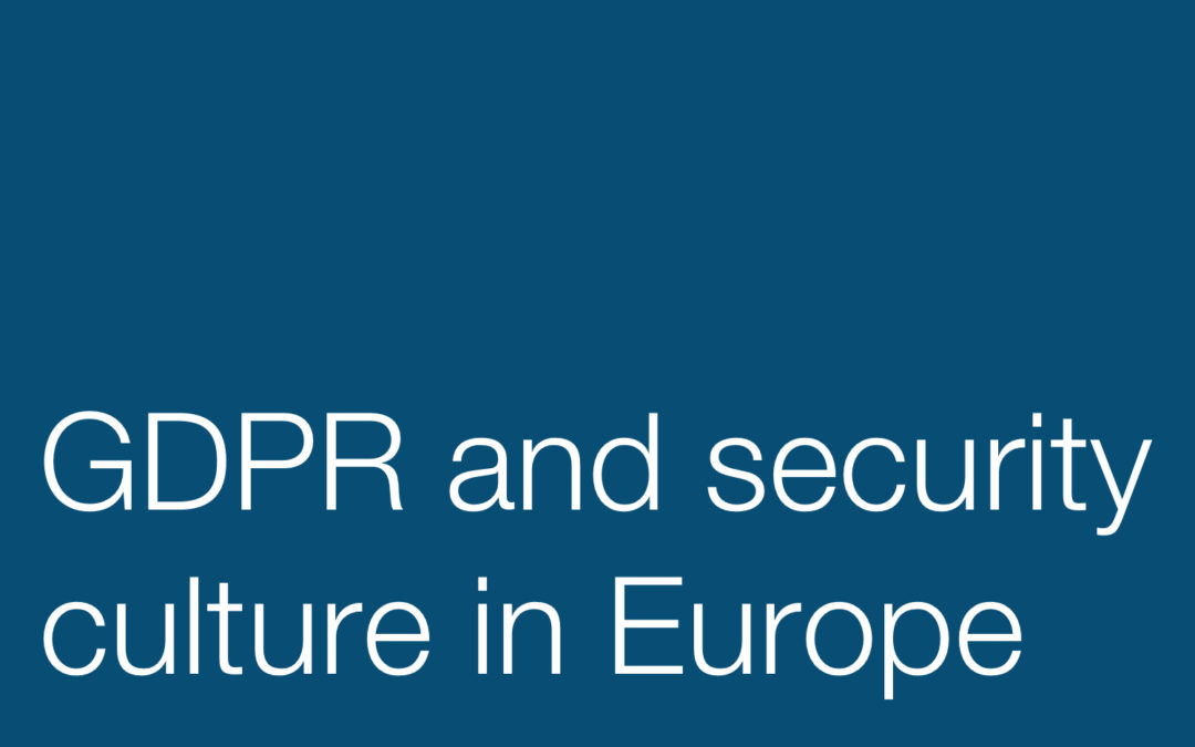 GDPR and Security Culture in Europe