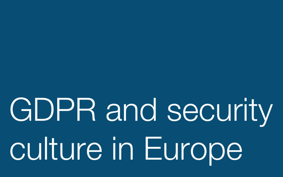 GDPR and security culture