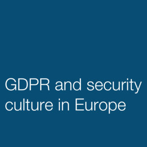 GDPR and security culture