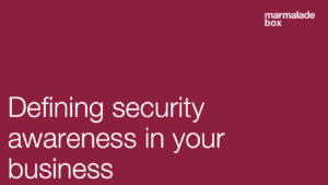 defining security awareness/